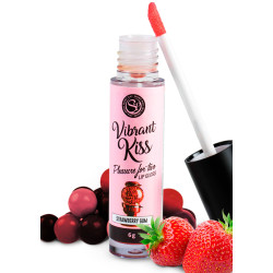 Вибриращ гланц за устни Vibrant Kiss - Ягодова дъвка
