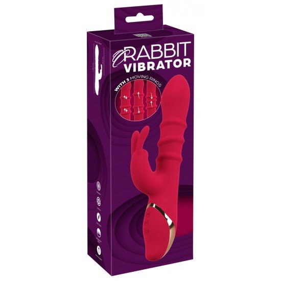 Вибратор с 3 масажни пръстена Rabbit Вибратор с 3 масажни пръстена Rabbit