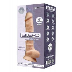 Реалистично дилдо с вибрация 8'' телесен цвят SILEXD