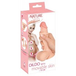 Дилдо с подвижна кожа Nature Skin 19см