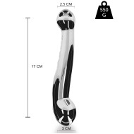 Двустранно дилдо от неръждаема стомана 7"  550гр.
