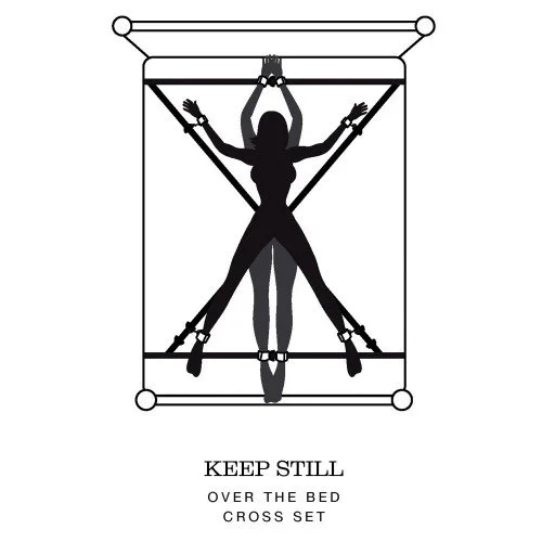  Връзки за легло с белезници Keep Still Fifty shadows of Gray