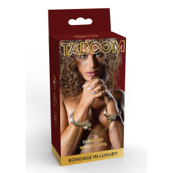 Златни белезници за ръце с кристали - Taboom Luxury