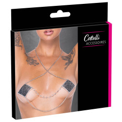 Квадратни стикери за зърна с диаманти - Cottelli