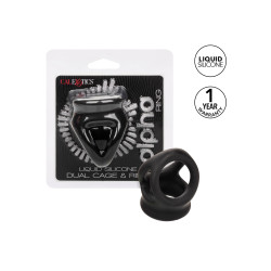 Пенис ринг-клетка Alpha Liquid Silicone Dual Cage CalExotics