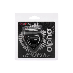 Пенис ринг-клетка Alpha Liquid Silicone Dual Cage CalExotics