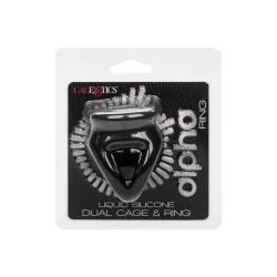 Пенис ринг-клетка Alpha Liquid Silicone Dual Cage CalExotics