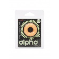 Пенис ринг Alpha M светещ в тъмното оранжев силикон