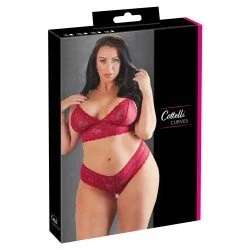 Комплект 2 части бельо, червено - 3XL