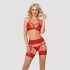 Комплект 3 части червен S/M