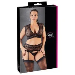 Комплект сутиен и прашка-колан за жартиери 3XL Cotelli