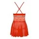 Комплект Babydoll 2 части червен L/XL