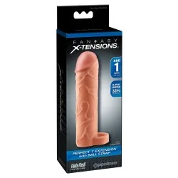 Удължител за пенис Fantasy Extensions 17,7 см с пръстен