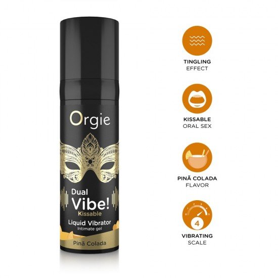 Orgie Dual vibе! Вибриращ лубрикант (Пина колада) Orgie Dual vibе! Вибриращ лубрикант (Пина колада)