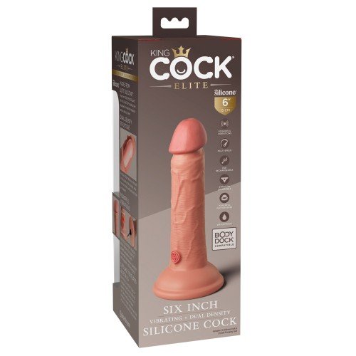 Вибратор 6" King Cock Elite с двойна пътност