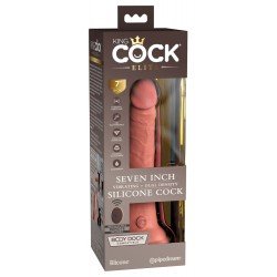 Вибратор 7" King Cock Elite с двойна пътност + дистанционно