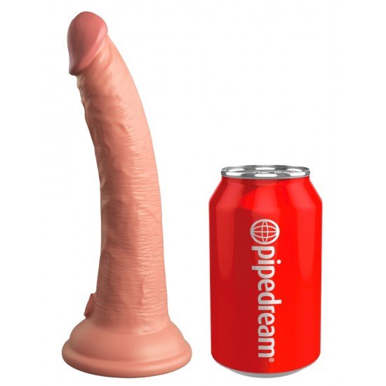 Вибратор 7" King Cock Elite с двойна пътност + дистанционно Вибратор 7" King Cock Elite с двойна пътност + дистанционно