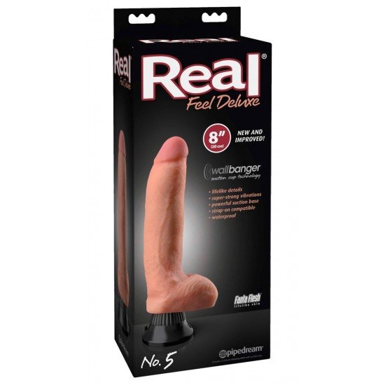 Вибратор Real Feel Deluxe No. 5 8' телесен цвят Вибратор Real Feel Deluxe No. 5 8' телесен цвят