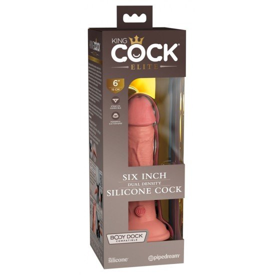 Дилдо 6" King Cock Elite с двойна пътност Дилдо 6" King Cock Elite с двойна пътност