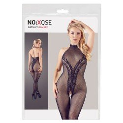 Боди черно с дантела до врата S-L 25512501101