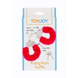 Секси белезници с червен пух ToyJoy