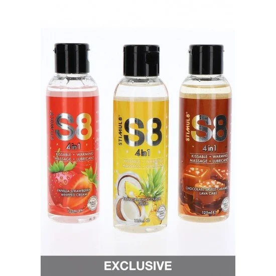Vanilla Strawberry Cream S8 4 in 1 - ядивен, възбуждащ, масажно, лубрикант